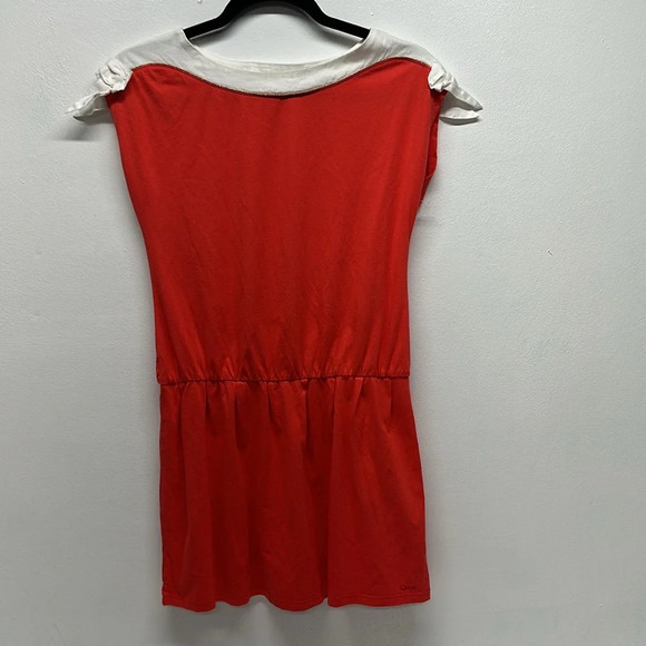 Chloe Dress Midi Short Sleeve Elastic Waist Cotton Bow Red Kids Girls Size 14 - Picture 1 of 8